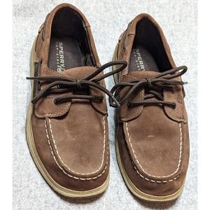 Sperry Top-Sider Boys' Size 8 Intrepid Cigar Brown Boat Shoes CB25328A